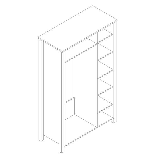 Трехстворчатый шкаф, СВ-288 Орфей Венге темный белый от компании «Фран мебель» – 2 фото