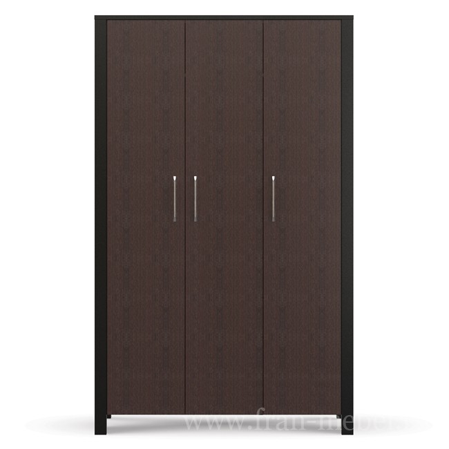 Трехстворчатый шкаф, СВ-288 Орфей Венге темный белый от компании «Фран мебель» – 1 фото
