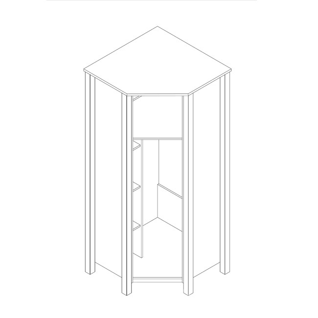 Угловой шкаф, СВ-287 Орфей Венге темный белый от компании «Фран мебель» – 2 фото