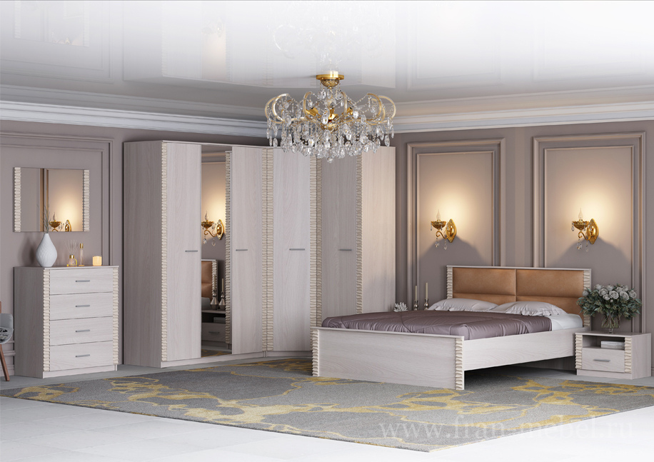Спальня «Тиффани» (Диана) белый от компании «Фран мебель» – 1 фото