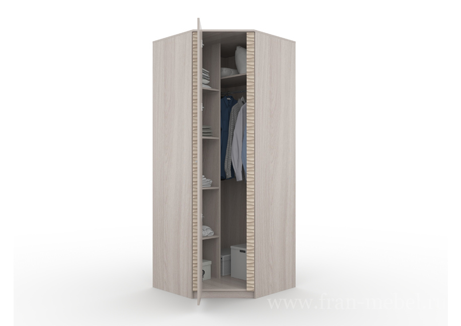 Шкаф угловой СВ-515 «Тиффани» (Диана) белый от компании «Фран мебель» – 2 фото
