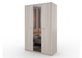 Шкаф 3-х дверный с зеркалом СВ-518 «Тиффани» (Диана)