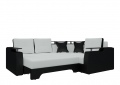 Диван угловой «Комфорт» (Нова) черный/белый белый от компании «Фран мебель» – 3 фото
