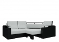 Диван угловой «Комфорт» (Нова) черный/белый белый от компании «Фран мебель» – 4 фото