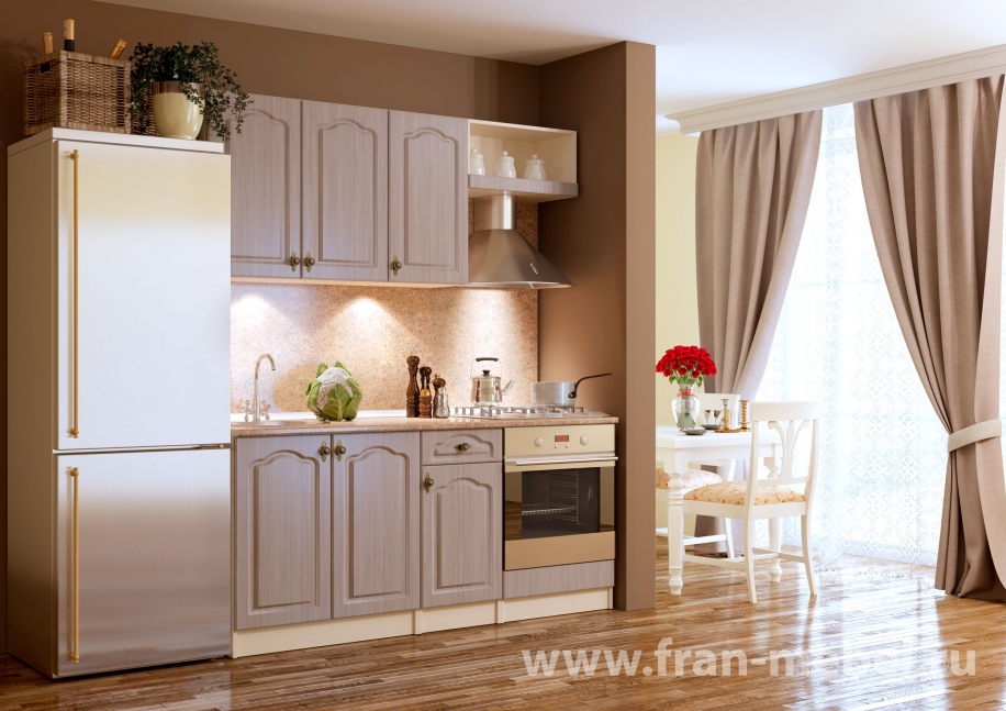 Кухня «Франческа 1» (Премьер) белый от компании «Фран мебель» – 1 фото