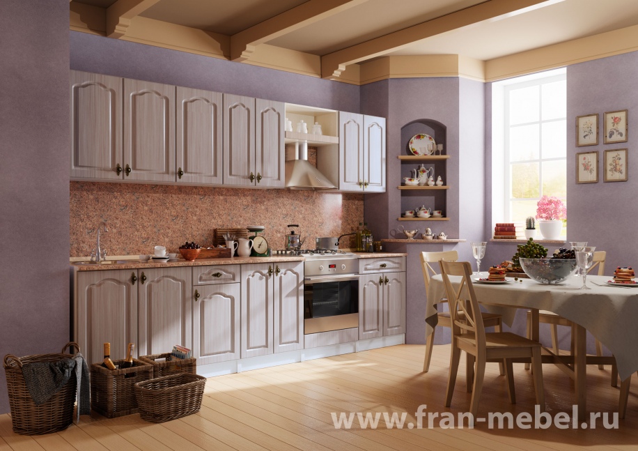 Кухня «Франческа 3» (Премьер) белый от компании «Фран мебель» – 1 фото