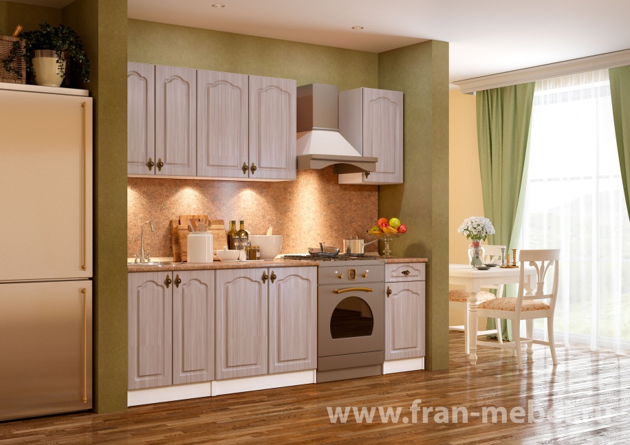 Кухня «Франческа 2/1» (Премьер) белый от компании «Фран мебель» – 1 фото