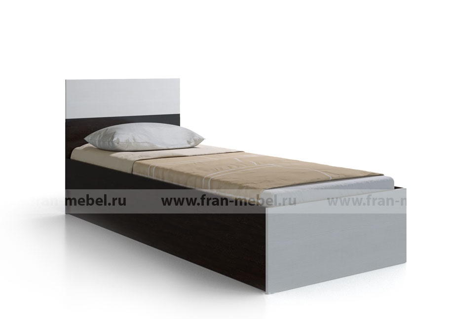 Кровать СВ-650/3 «Кесси» (Юнона) на 800 венге/крем белый от компании «Фран мебель» – 1 фото