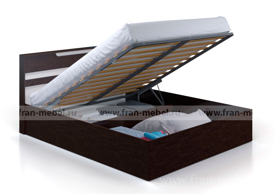 Кровать с ПМ СВ-651 «Кесси» (Юнона) венге/крем белый от компании «Фран мебель» – 1 фото