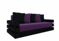 Диван «Венеция» (Турин) фиолетовый/черный белый от компании «Фран мебель» – 1 фото