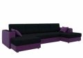 Диван «Эмир-П» (Марракеш) фиолетовый/черный белый от компании «Фран мебель» – 1 фото