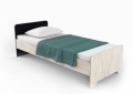 Кровать «Премьера» (Рост) на 800 дуб пикард/чёрный белый от компании «Фран мебель» – 1 фото