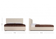 Кровать «Монблан» («Алеро») на 1600 бежевая белый от компании «Фран мебель» – 5 фото
