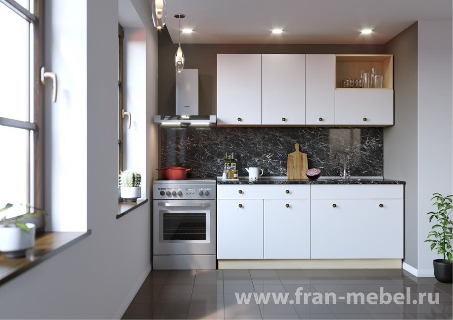 Кухня «Амелли-2» белый от компании «Фран мебель» – 1 фото
