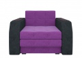 Кресло-кровать «Атланта» черно-фиолетовый вельвет белый от компании «Фран мебель» – 2 фото