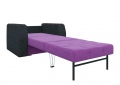 Кресло-кровать «Атланта» черно-фиолетовый вельвет белый от компании «Фран мебель» – 3 фото