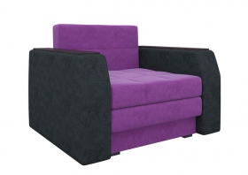 Кресло-кровать «Атланта» черно-фиолетовый вельвет