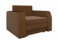 Кресло-кровать «Атланта» коричневый вельвет белый от компании «Фран мебель» – 1 фото