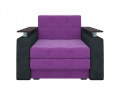 Кресло-кровать «Комфорт» черно-фиолетовый вельвет белый от компании «Фран мебель» – 2 фото