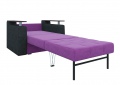 Кресло-кровать «Комфорт» черно-фиолетовый вельвет белый от компании «Фран мебель» – 3 фото