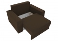 Кресло-кровать «Комфорт» коричневый вельвет белый от компании «Фран мебель» – 5 фото