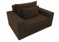 Кресло-кровать «Комфорт» коричневый вельвет белый от компании «Фран мебель» – 1 фото