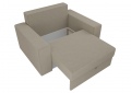 Кресло-кровать «Комфорт» бежевый вельвет белый от компании «Фран мебель» – 5 фото