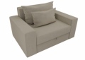Кресло-кровать «Комфорт» бежевый вельвет белый от компании «Фран мебель» – 1 фото