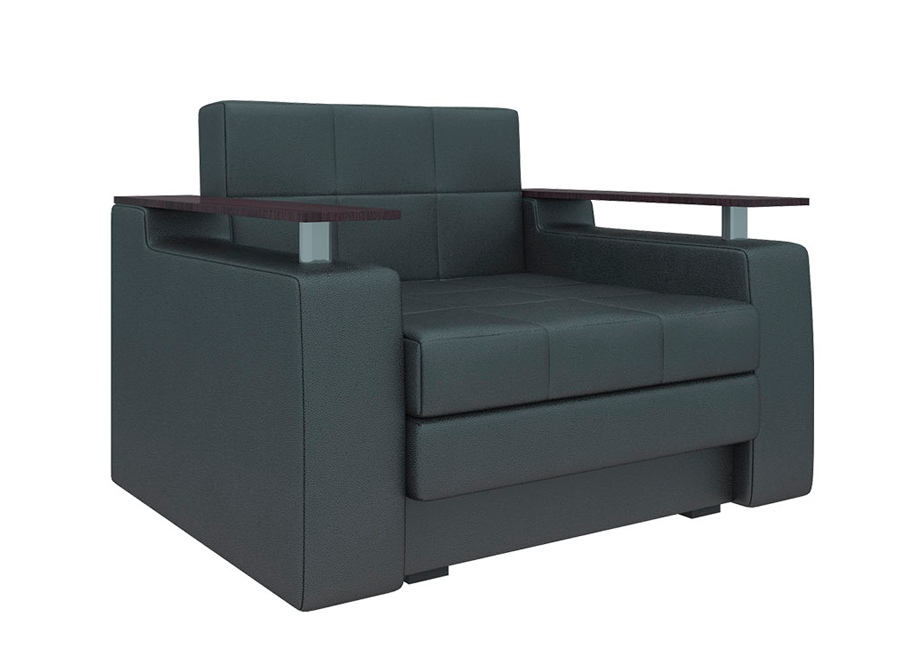 Кресло-кровать «Комфорт» черная белый от компании «Фран мебель» – 1 фото