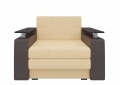 Кресло-кровать «Комфорт» бежево-коричневая белый от компании «Фран мебель» – 2 фото