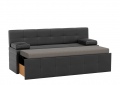 Кухонный диван «Лео» черный белый от компании «Фран мебель» – 2 фото