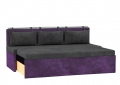 Кухонный диван «Метро» черно-фиолетовый белый от компании «Фран мебель» – 2 фото