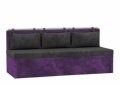 Кухонный диван «Метро» черно-фиолетовый белый от компании «Фран мебель» – 1 фото