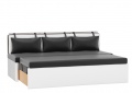 Кухонный диван «Метро» бело-черный белый от компании «Фран мебель» – 2 фото