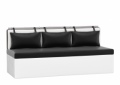 Кухонный диван «Метро» бело-черный белый от компании «Фран мебель» – 1 фото