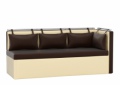 Кухонный диван «Метро с углом» коричнево-бежевый белый от компании «Фран мебель» – 1 фото