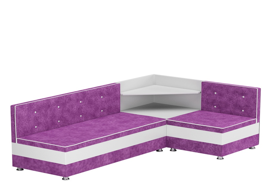 Кухонный диван «Милан» фиолетовый белый от компании «Фран мебель» – 1 фото