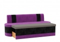 Кухонный диван «Токио» черно-фиолетовый вельвет белый от компании «Фран мебель» – 2 фото