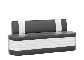 Кухонный диван «Токио» черно-белый