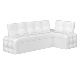 Кухонный диван «Угловой Люксор» белый
