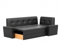 Кухонный угловой диван «Деметра» черный белый от компании «Фран мебель» – 2 фото