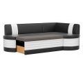 Кухонный угловой диван «Токио» черно-белый белый от компании «Фран мебель» – 2 фото