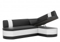 Кухонный угловой диван «Токио» черно-белый белый от компании «Фран мебель» – 3 фото