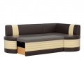 Кухонный угловой диван «Токио» коричнево-бежевый белый от компании «Фран мебель» – 2 фото