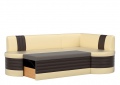 Кухонный угловой диван «Токио» бежево-коричневый белый от компании «Фран мебель» – 2 фото