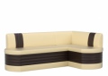 Кухонный угловой диван «Токио» бежево-коричневый белый от компании «Фран мебель» – 1 фото