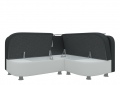 Кухонный угловой диван «Уют-2» черно-белый белый от компании «Фран мебель» – 2 фото