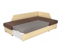 Угловой диван «Андора» коричнево-бежевый белый от компании «Фран мебель» – 2 фото