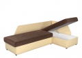 Угловой диван «Андора» коричнево-бежевый белый от компании «Фран мебель» – 3 фото