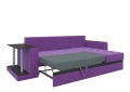Угловой диван «Атланта М» фиолетовый вельвет белый от компании «Фран мебель» – 2 фото